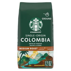 imageStarbucks Ground Coffee Medium Roast Coffee Pike Place Roast 100 Arabica 6 bags 12 oz eachColombia SingleOrigin