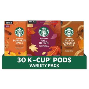 imageStarbucks KCup Coffee PodsStarbucks Blonde Medium ampamp Dark Roast CoffeeVariety Pack for Keurig Brewers100 Arabica1 box 40 pods totalNEW Fall Variety Bundle
