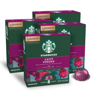 imageStarbucks by Nespresso Vertuo French Roast Dark Roast Coffee 32count Coffee Pods Brews 78 ozCaffe Verona
