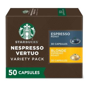imageStarbucks by Nespresso Vertuo Iced Vanilla 32count Coffee Pods Brews 27 ozEspresso Variety Pack