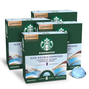 imageStarbucks by Nespresso Vertuo Iced Vanilla 32count Coffee Pods Brews 27 ozIced Blonde Roast