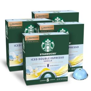 imageStarbucks by Nespresso Vertuo Iced Vanilla 32count Coffee Pods Brews 27 ozIced Vanilla