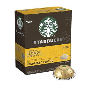 imageStarbucks by Nespresso VertuoCaramel Flavored Coffee 32count Coffee Pods Brews 78 ozBlonde Espresso Roast