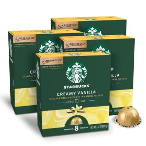 imageStarbucks by Nespresso VertuoCaramel Flavored Coffee 32count Coffee Pods Brews 78 ozCreamy Vanilla