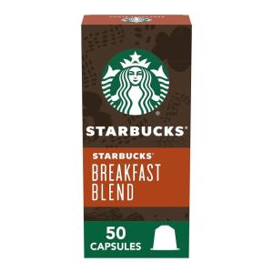 imageStarbucks by Nespresso Original Line Pike Place Medium Roast Coffee 50count Espresso PodsBreakfast Blend