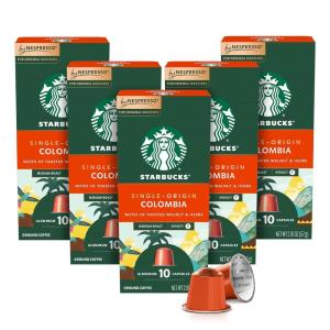 imageStarbucks by Nespresso Original Line Pike Place Medium Roast Coffee 50count Espresso PodsColombia