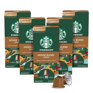 imageStarbucks by Nespresso Original Line Pike Place Medium Roast Coffee 50count Espresso PodsHouse Blend