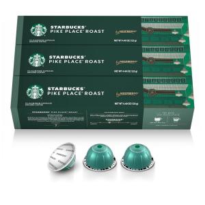 image:imageStarbucks by Nespresso Vertuo Veranda Blend Blonde Roast Coffee 30count Coffee Pods Brews 78 ozPike Place Roast New