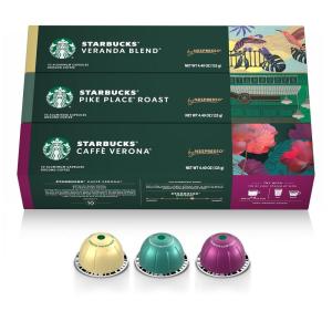 image:imageStarbucks by Nespresso Vertuo Veranda Blend Blonde Roast Coffee 30count Coffee Pods Brews 78 ozVerona Variety Pack
